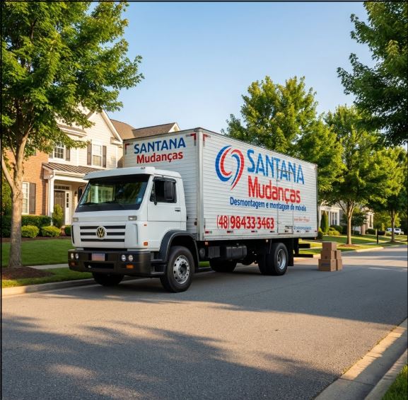 Caminhão da Santana Mudanças