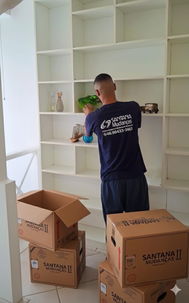 Embalagem profissional de mudança